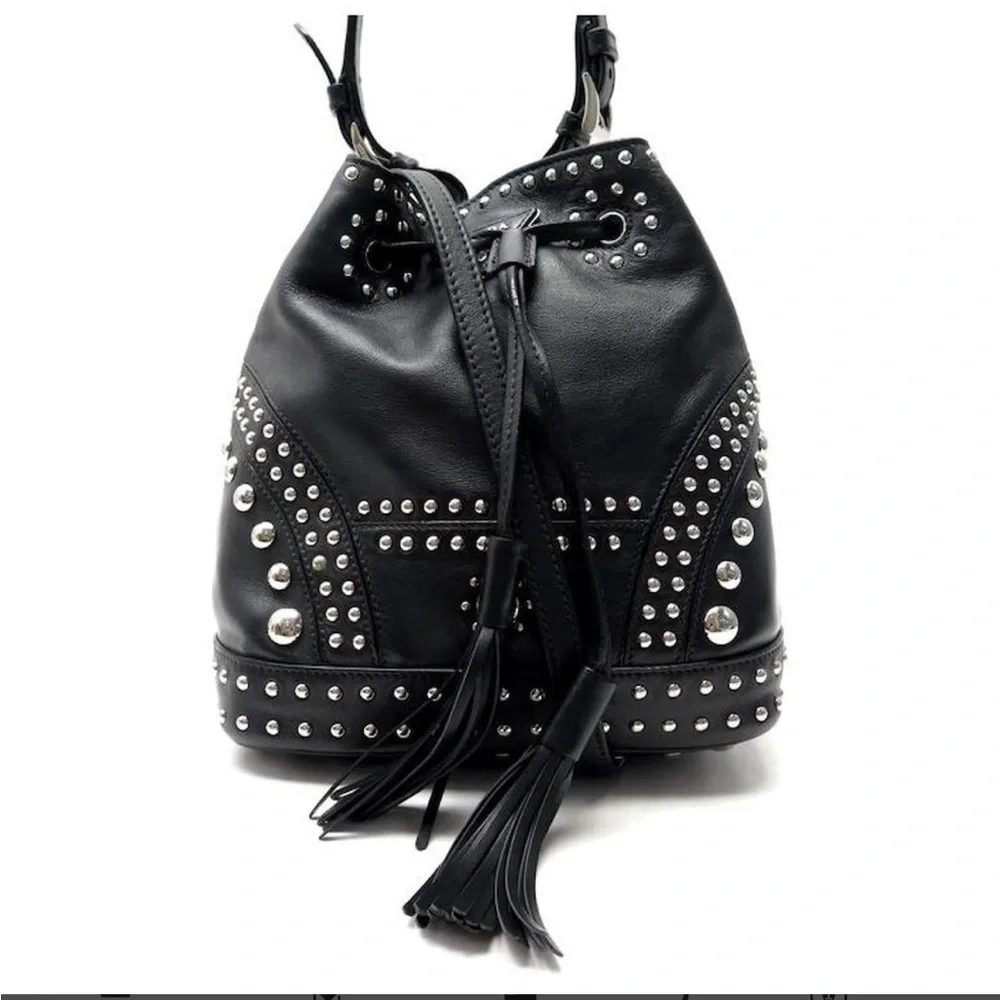 Prada Studded Calf Bucket Bag - Picture 1 of 16